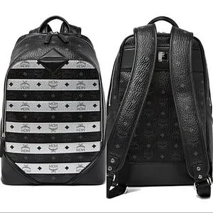 MCM | Bags | Nwt Mcm Large Leather Logo Backpack | Poshmark